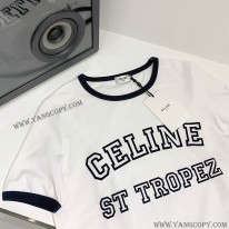 セリーヌ スーパーコピー サントロペコットンフロックTシャツ 2X774501F