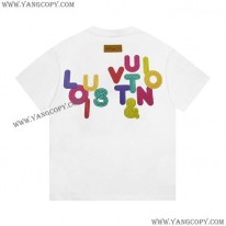 ルイヴィトン スーパーコピー Tシャツ コットン ホワイト男女兼用 vug62016