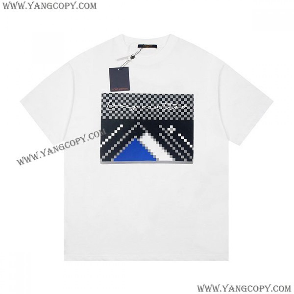 ルイヴィトン スーパーコピー Tシャツ コットン ホワイト vum97807
