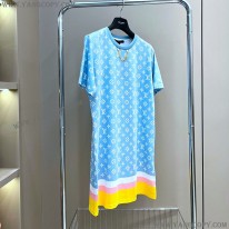 ルイヴィトン コピー ストライプアクセントモノグラム ワンピース 