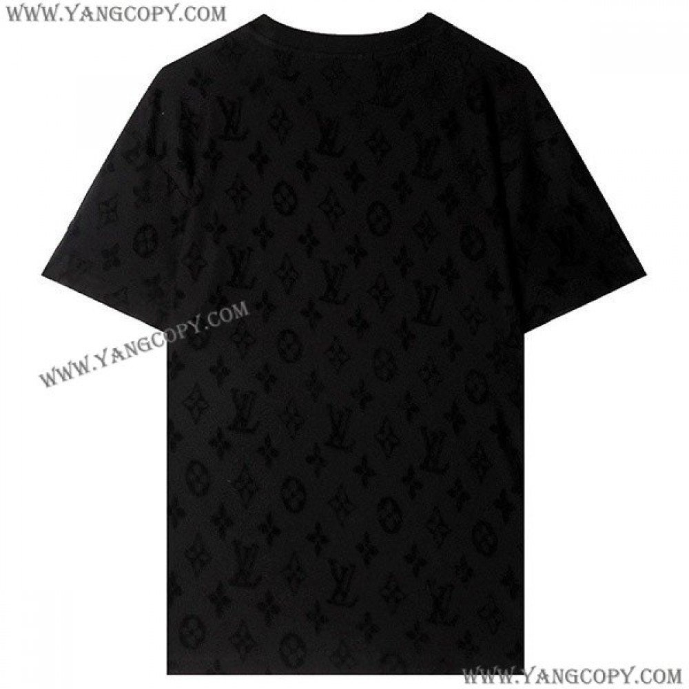 ルイヴィトン 偽物 Tシャツ 激安 モノグラムサンドモチーフ コットン vuw78169