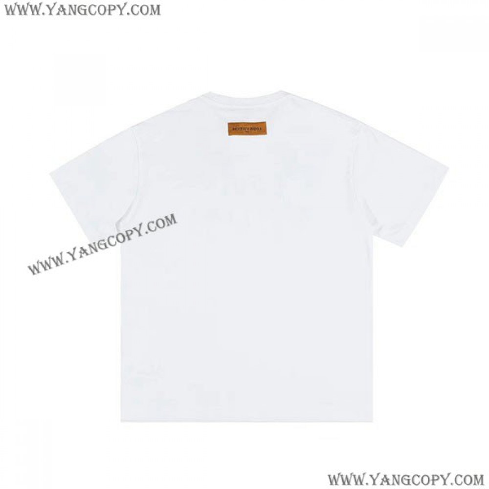 ルイヴィトン 偽物 草間彌生 ロゴ Tシャツ vum00260