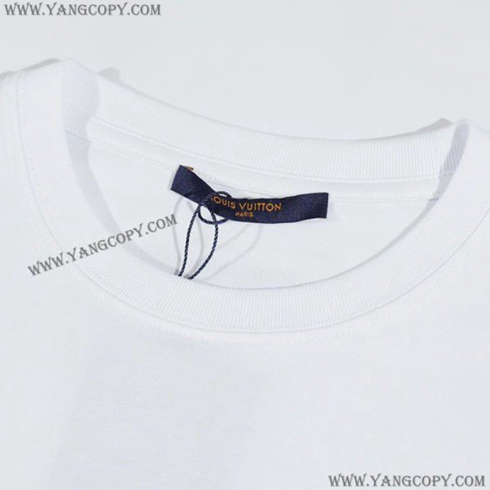 ルイヴィトン 偽物 草間彌生 ロゴ Tシャツ vum00260