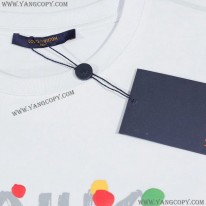 ルイヴィトン 偽物 草間彌生 ロゴ Tシャツ vum00260