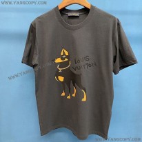 ルイヴィトン スーパーコピー 半袖 コットン ロゴ Tシャツ vug87052