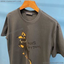 ルイヴィトン スーパーコピー 半袖 コットン ロゴ Tシャツ vug87052