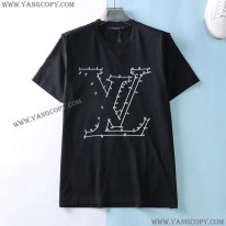 ルイヴィトン コピー LVステッチプリント 刺しゅうTシャツ 2色 vuz90956