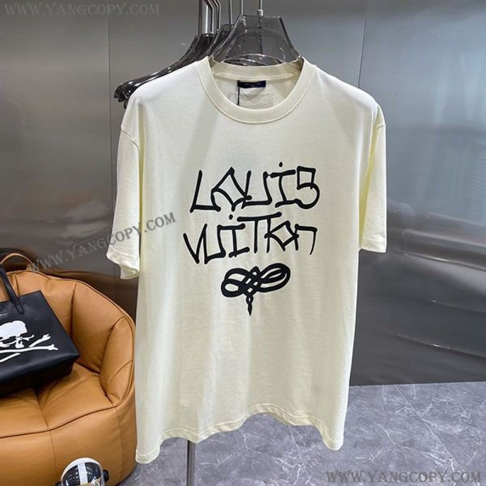 ルイヴィトン コピー プリントTシャツ 2色 vua63556