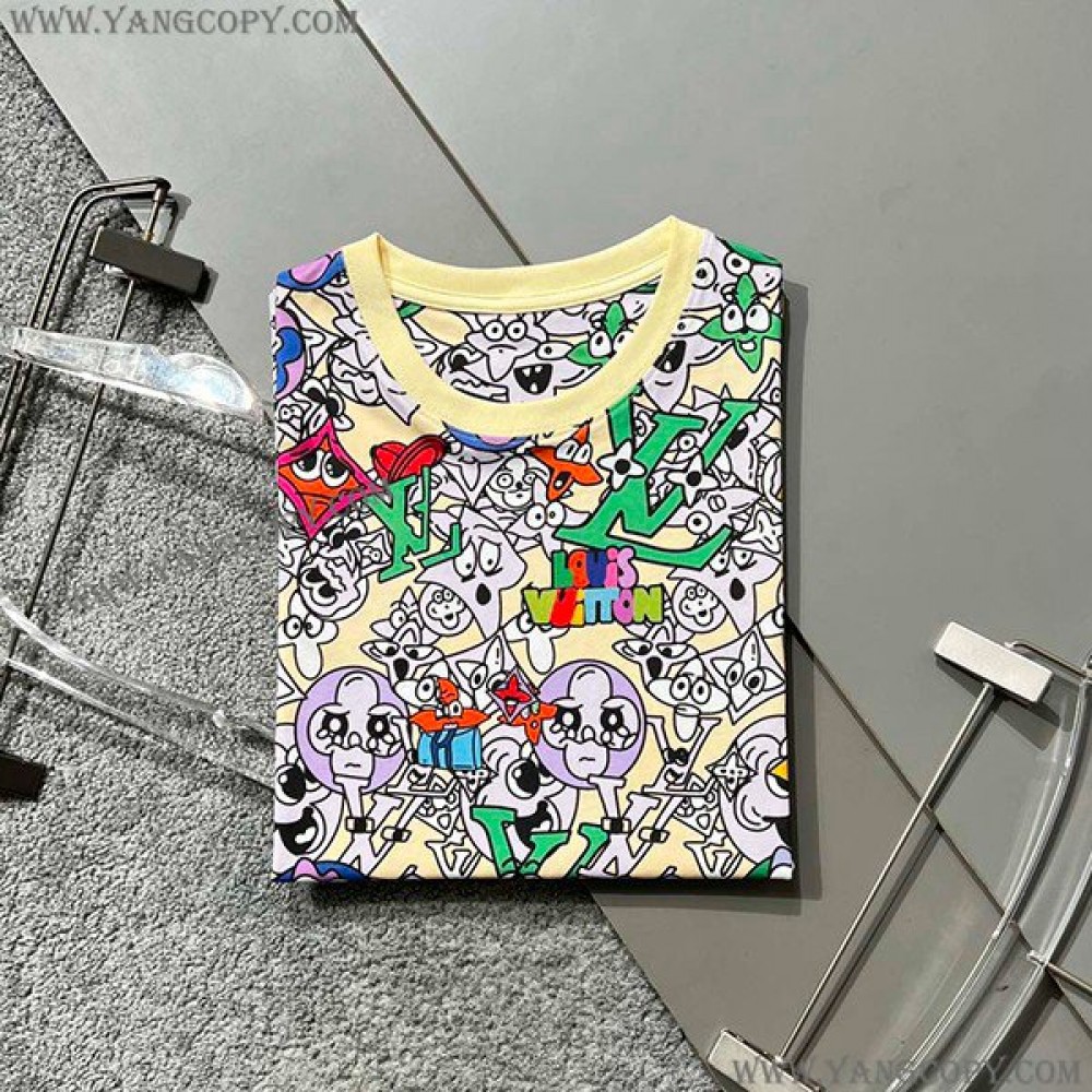 ルイヴィトン スーパーコピー モノグラム コミック Tシャツ vux69730