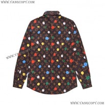 草間彌生コラボ ルイヴィトン コピー PAINTED DOTS シルクシャツ vuu66244
