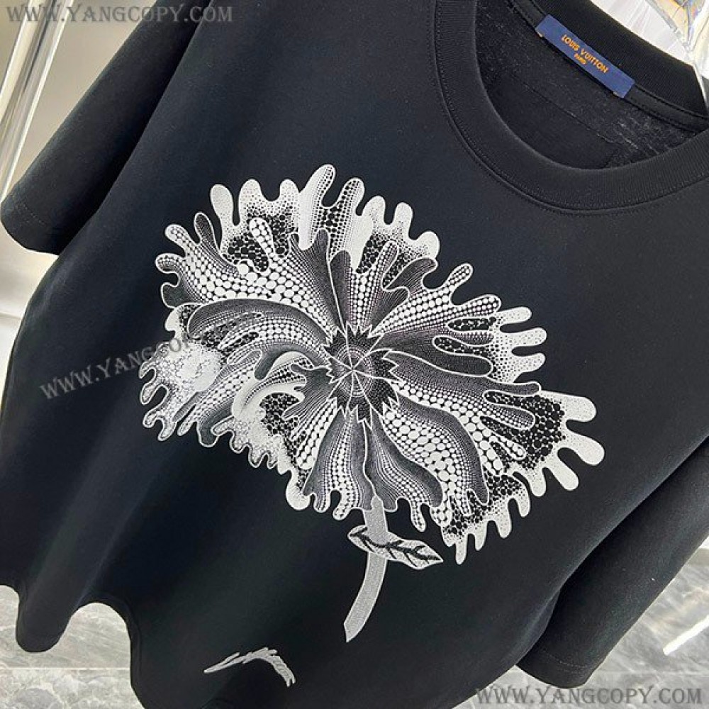 ルイヴィトン コピー サイケデリック フラワー Tシャツ 草間彌生 LV vur84140