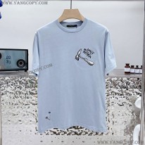 ルイヴィトン コピー ブルー Tシャツ vuy52658