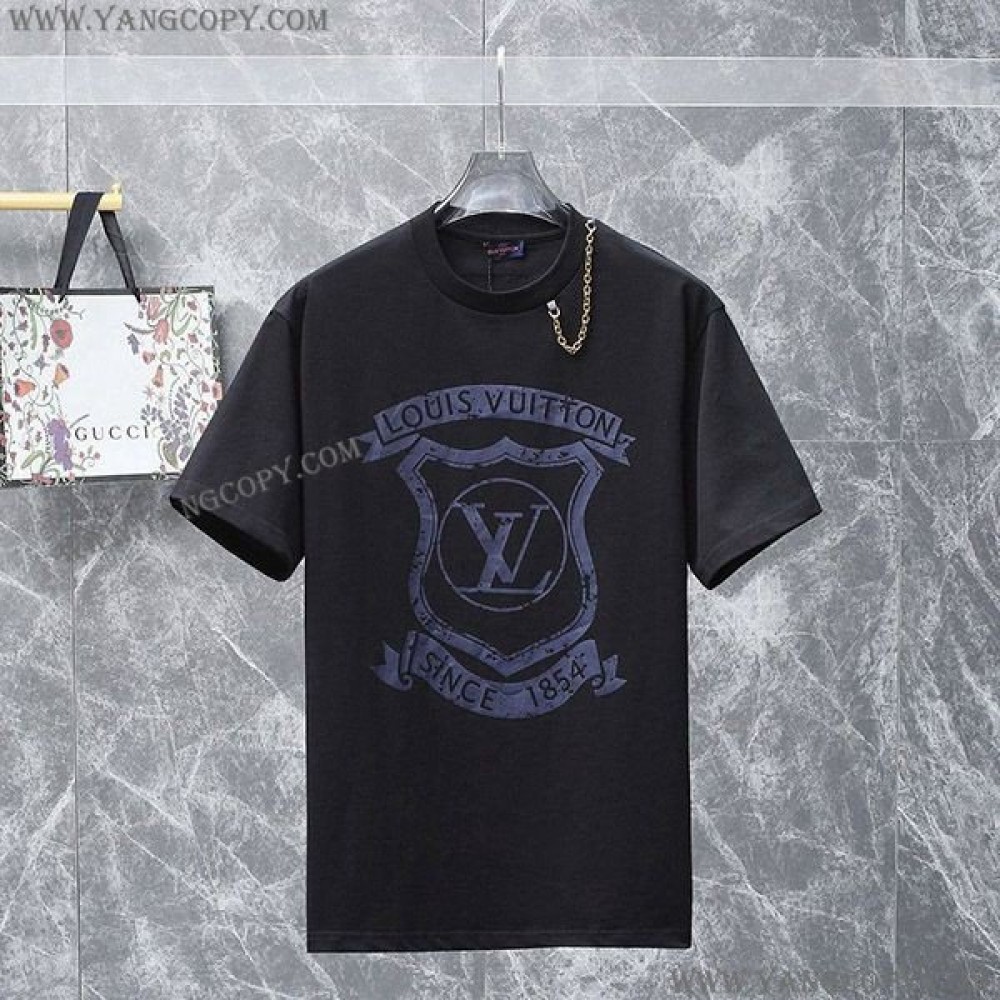 ルイヴィトン コピー LVコートオブアームシグネチャーTシャツ vux96537