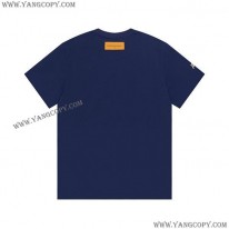 ルイヴィトン スーパーコピー モノグラム Tシャツ ブルー vuj74402