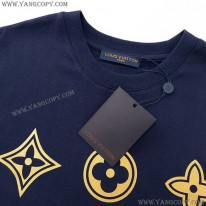 ルイヴィトン スーパーコピー モノグラム Tシャツ ブルー vuj74402