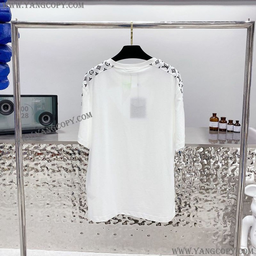 ルイヴィトン スーパーコピー トランぺッター クルーネックシャツ Tシャツ パロディ 2色 vup58078