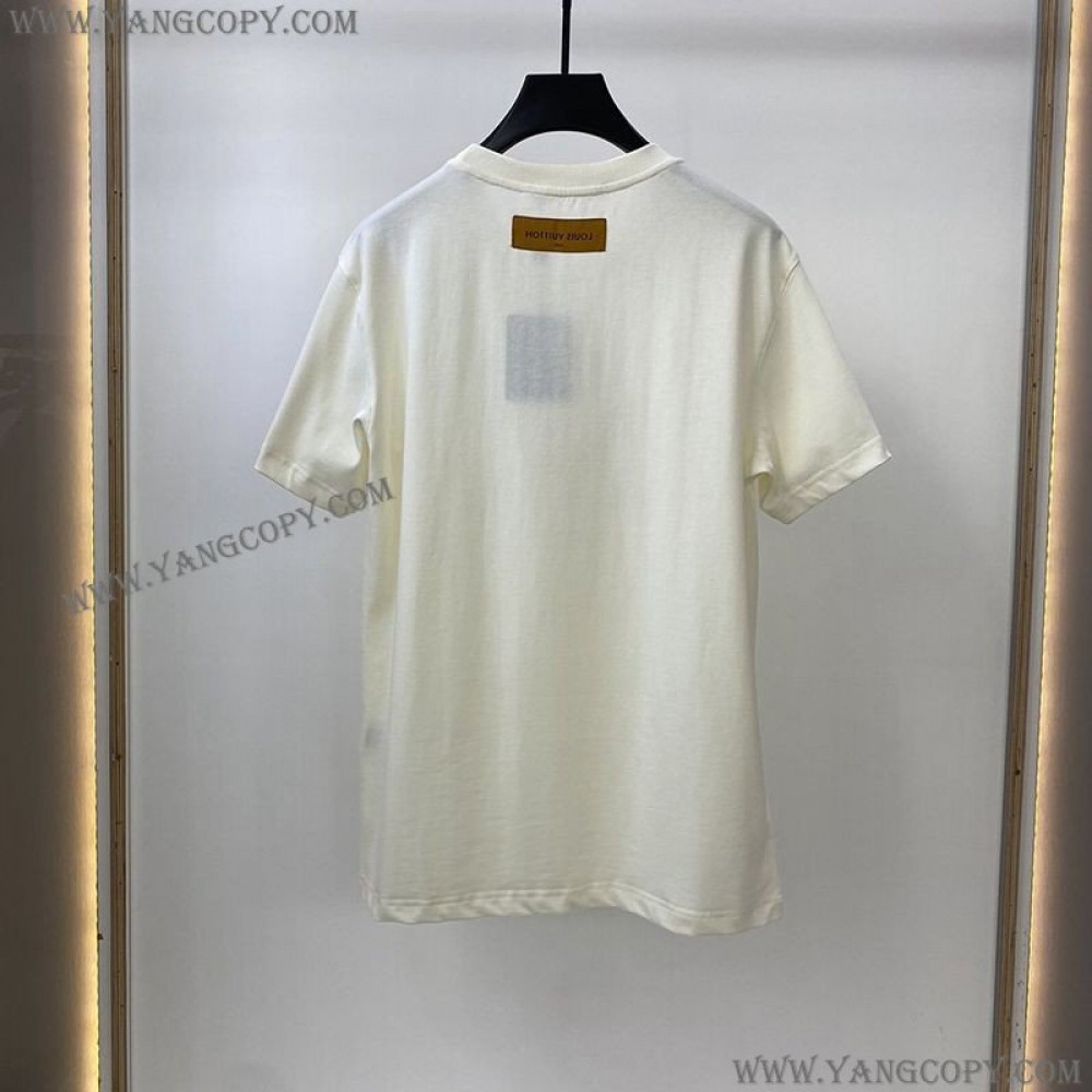 ルイヴィトン 偽物 Tシャツ クルーネック 人気 vue60845