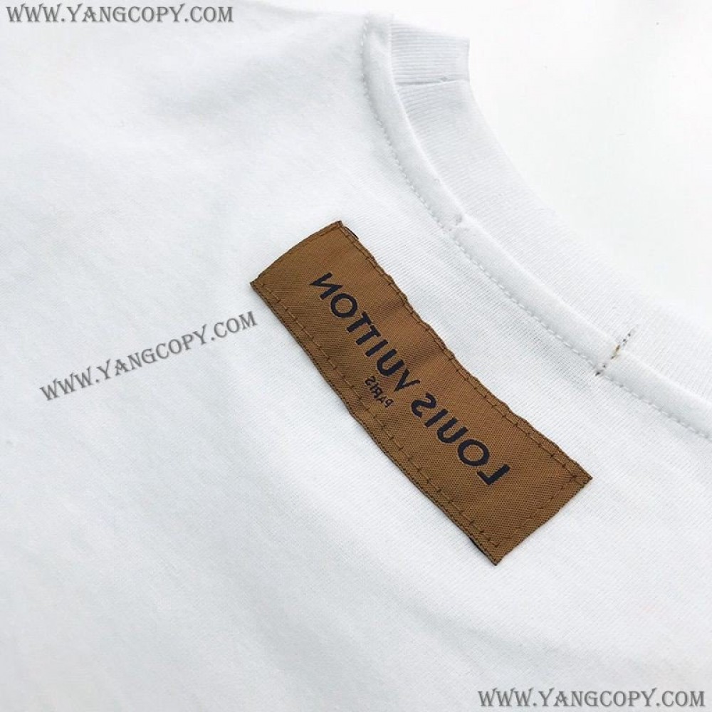 ルイヴィトン コピー Tシャツ トップス 半袖 メンズ レッド vuu76548