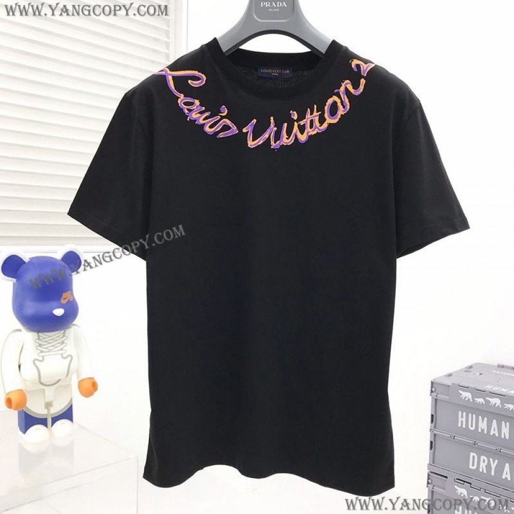 ルイヴィトン 偽物 Tシャツ トップス 半袖 メンズ レッド vuk63558