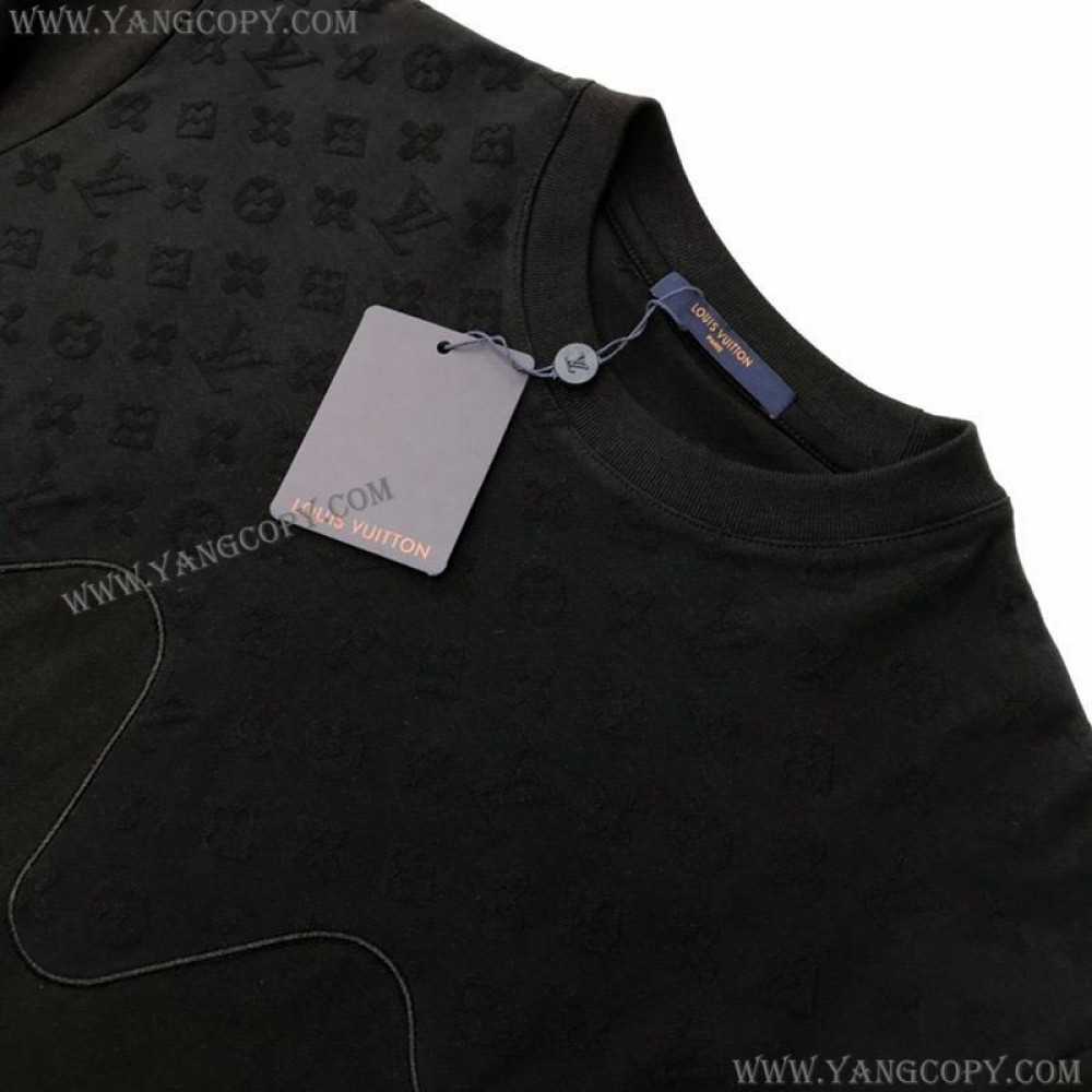 ルイヴィトン 偽物 Tシャツ トップス 半袖 メンズ レッド vuf92226