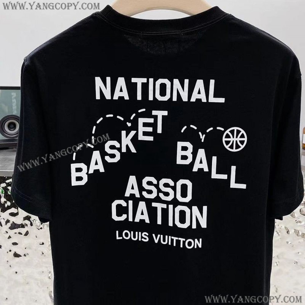 ルイヴィトン スーパーコピー NBAフロントアンドバックレタープリントTシャツ vun57602