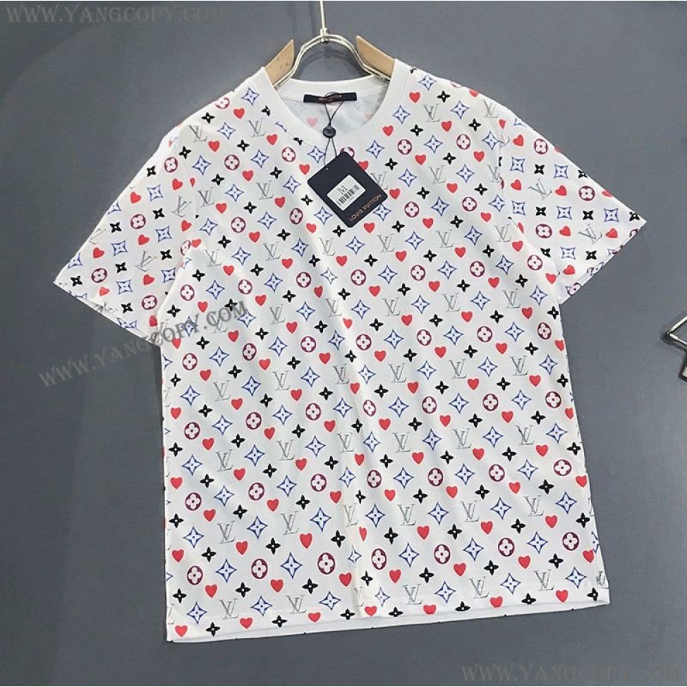 ルイヴィトン コピー Tシャツ パロディ ウォーターカラーモノグラムロゴ vuw17317
