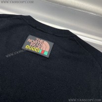 グッチ x ノースフェイス スーパーコピー ロゴプリント コットン 長袖 Tシャツ guw94708