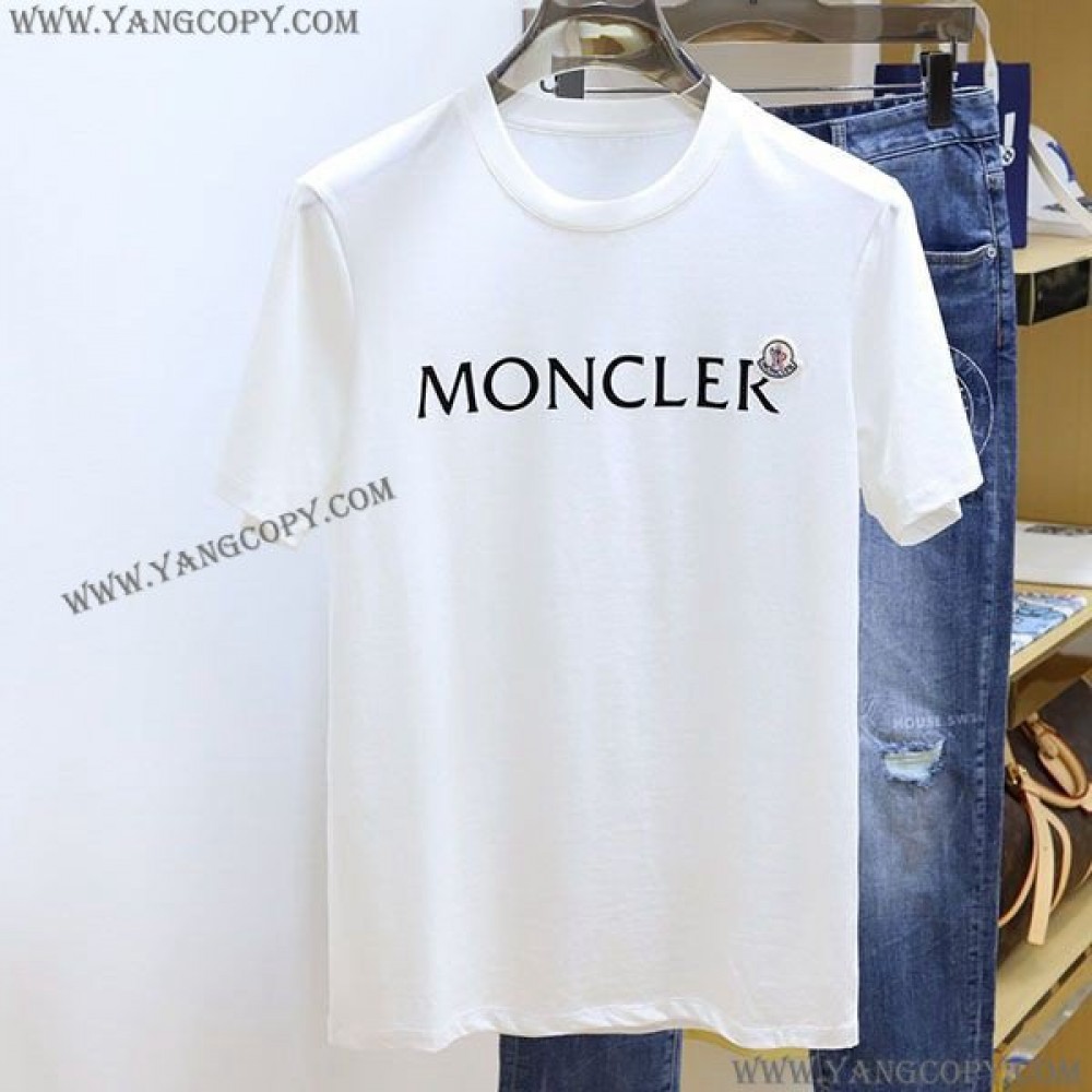 モンクレール コピー Tシャツ 半袖 クルーネック ロゴ mov84857