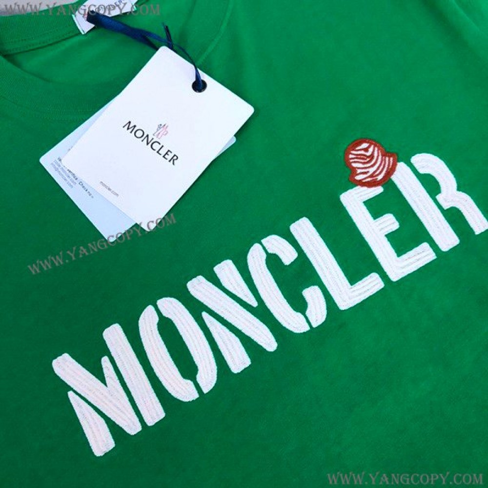 モンクレール コピー 袖ロゴ ゼブラロゴパッチ付サファリ風Tシャツ moq74041