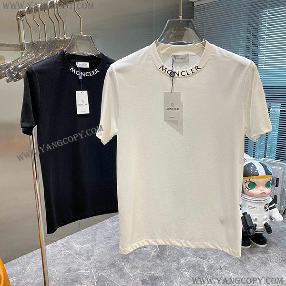 モンクレール スーパーコピー 衿にレタリング付きTシャツ mog49139