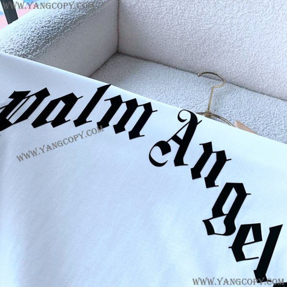 モンクレール 偽物 Palm angels ロゴプリント ロゴパッチ Tシャツ mop32480