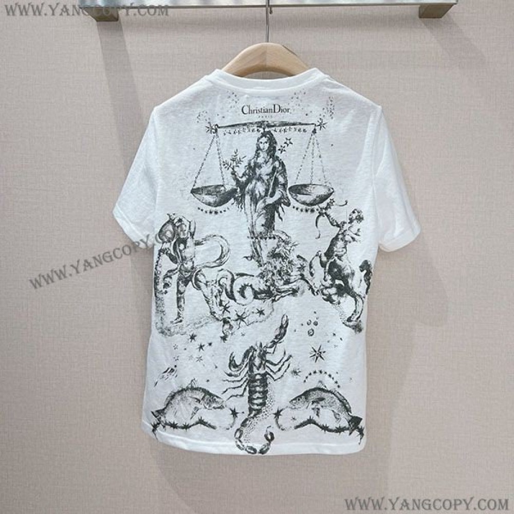 ディオール スーパーコピー メロセシア コットン Tシャツ 323T06A4400X0810