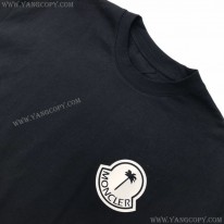 モンクレール スーパーコピー ブラック ロゴ コットン Tシャツ mob23849