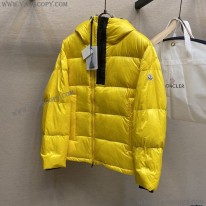 モンクレール 偽物 フード付 ダウンジャケット イエロー mon09787