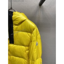 モンクレール 偽物 フード付 ダウンジャケット イエロー mon09787