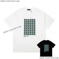 プラダ コピー プリンテッドコットンTシャツ pus40090