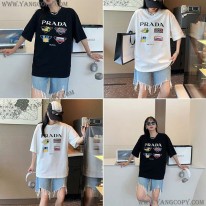 プラダ スーパーコピー プリンテッドコットンTシャツ puf48166