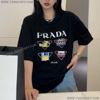 プラダ スーパーコピー プリンテッドコットンTシャツ puf48166