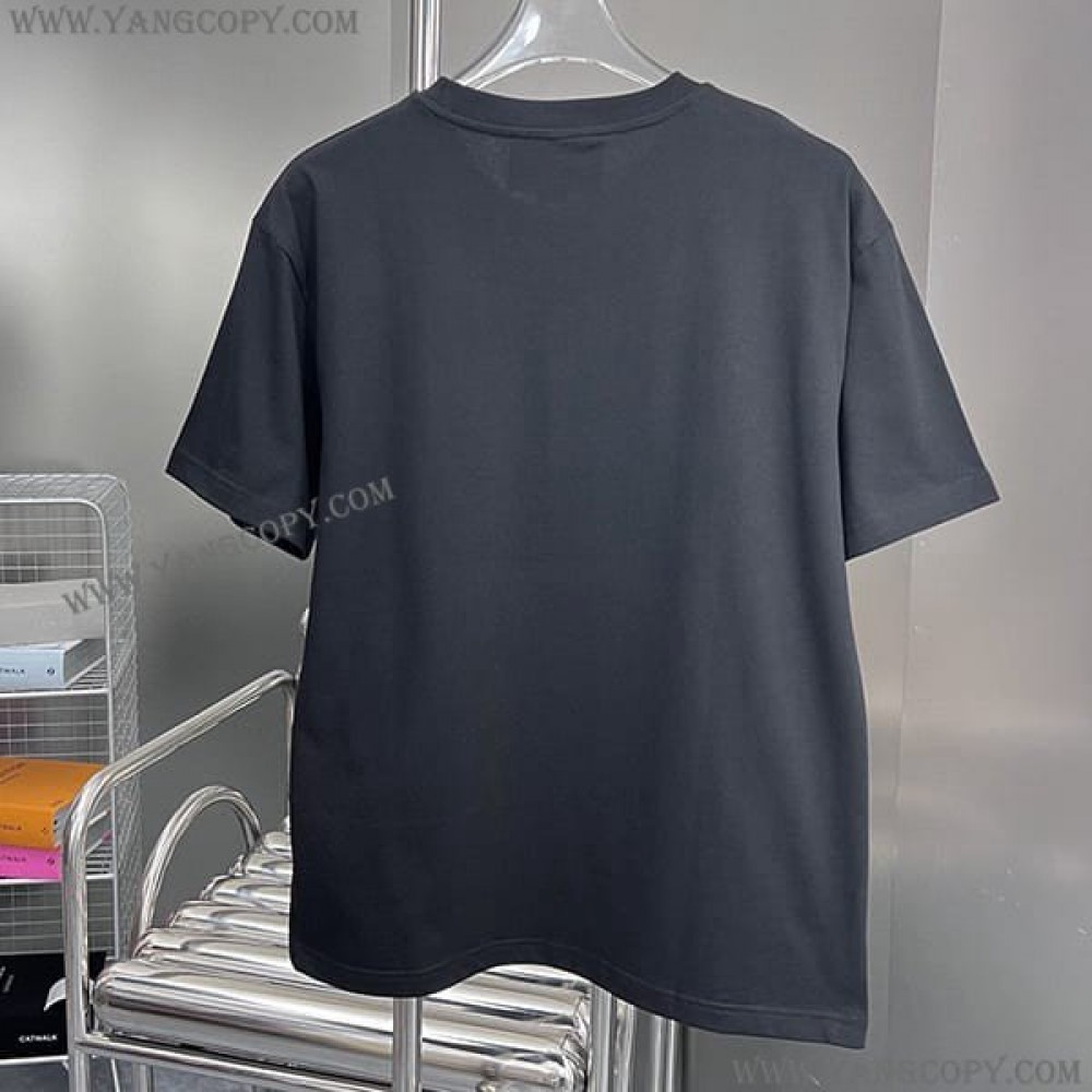 プラダ 偽物 シンプル 刺繍ロゴ コットン Ｔシャツ 2色 pue33533