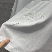 プラダ コピー 刺繍入り ジャージー Tシャツ パロディ 半袖☆送料込 puj71082