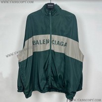 バレンシアガ 偽物 ナイロン ロゴ デニムジャケット bas31454