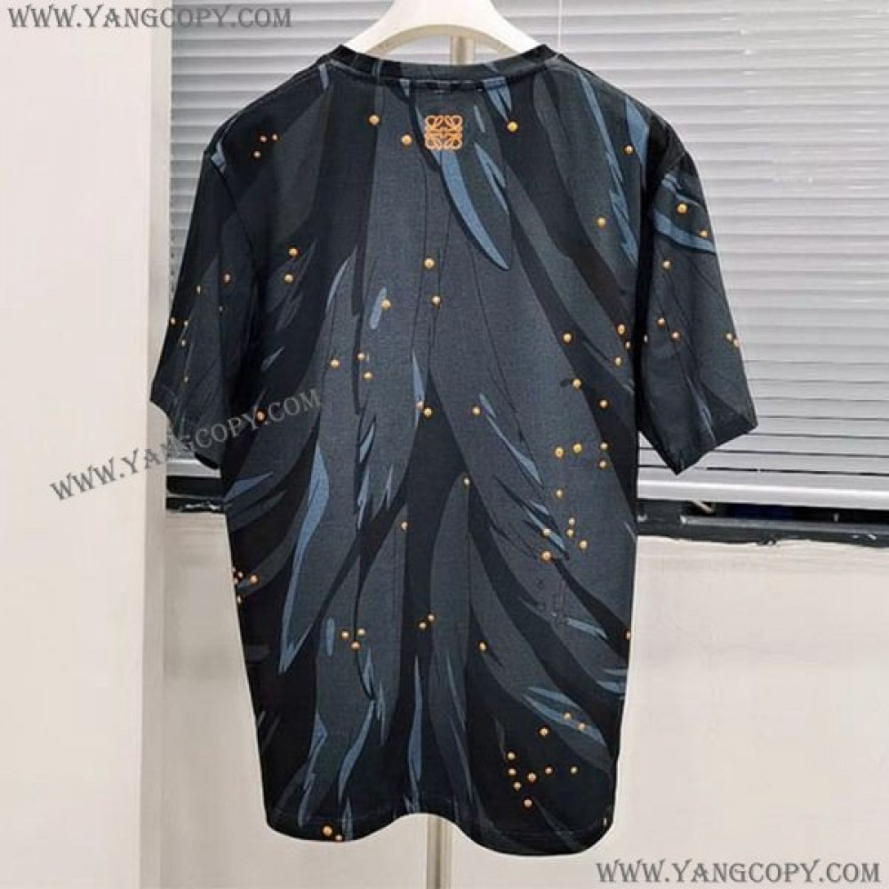 ロエベ 偽物  Tシャツ ハウルの動く城 ヒン Tシャツ lou04968
