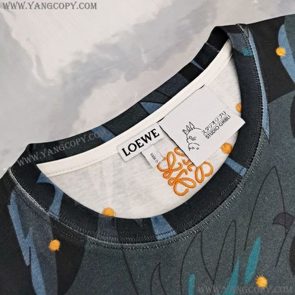 ロエベ 偽物  Tシャツ ハウルの動く城 ヒン Tシャツ lou04968