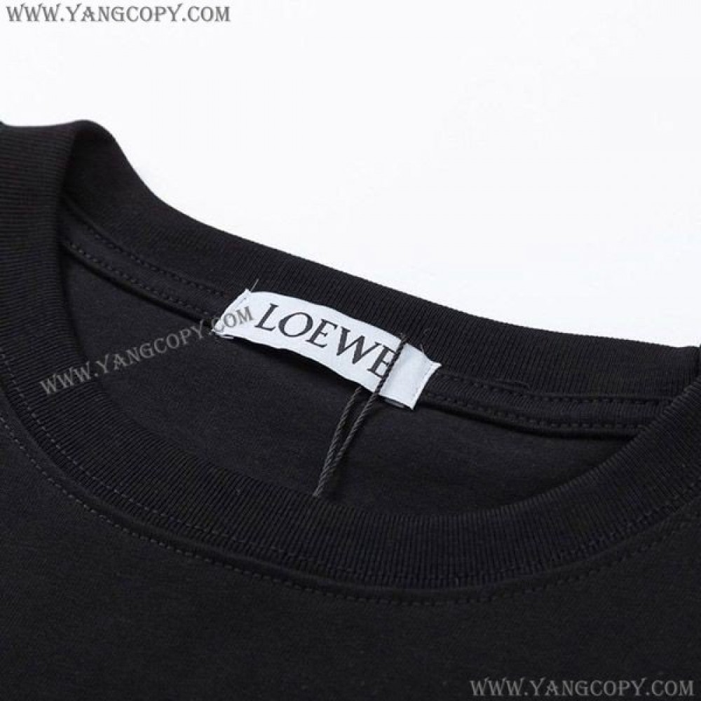 ロエベ スーパーコピー  アナグラム クラフト Tシャツ コットン loz45240