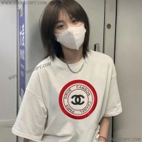 シャネル コピー Tシャツ 半袖 コットン ロゴ ホワイト sho02448