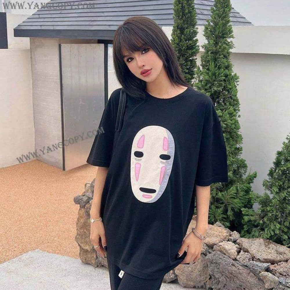 ロエベ スーパーコピー  ×スタジオジブリ カオナシ クルーネック Tシャツ lox58214