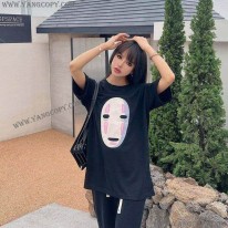 ロエベ スーパーコピー  ×スタジオジブリ カオナシ クルーネック Tシャツ lox58214