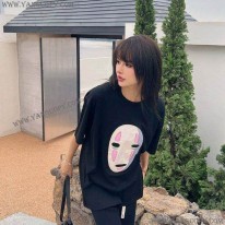ロエベ スーパーコピー  ×スタジオジブリ カオナシ クルーネック Tシャツ lox58214