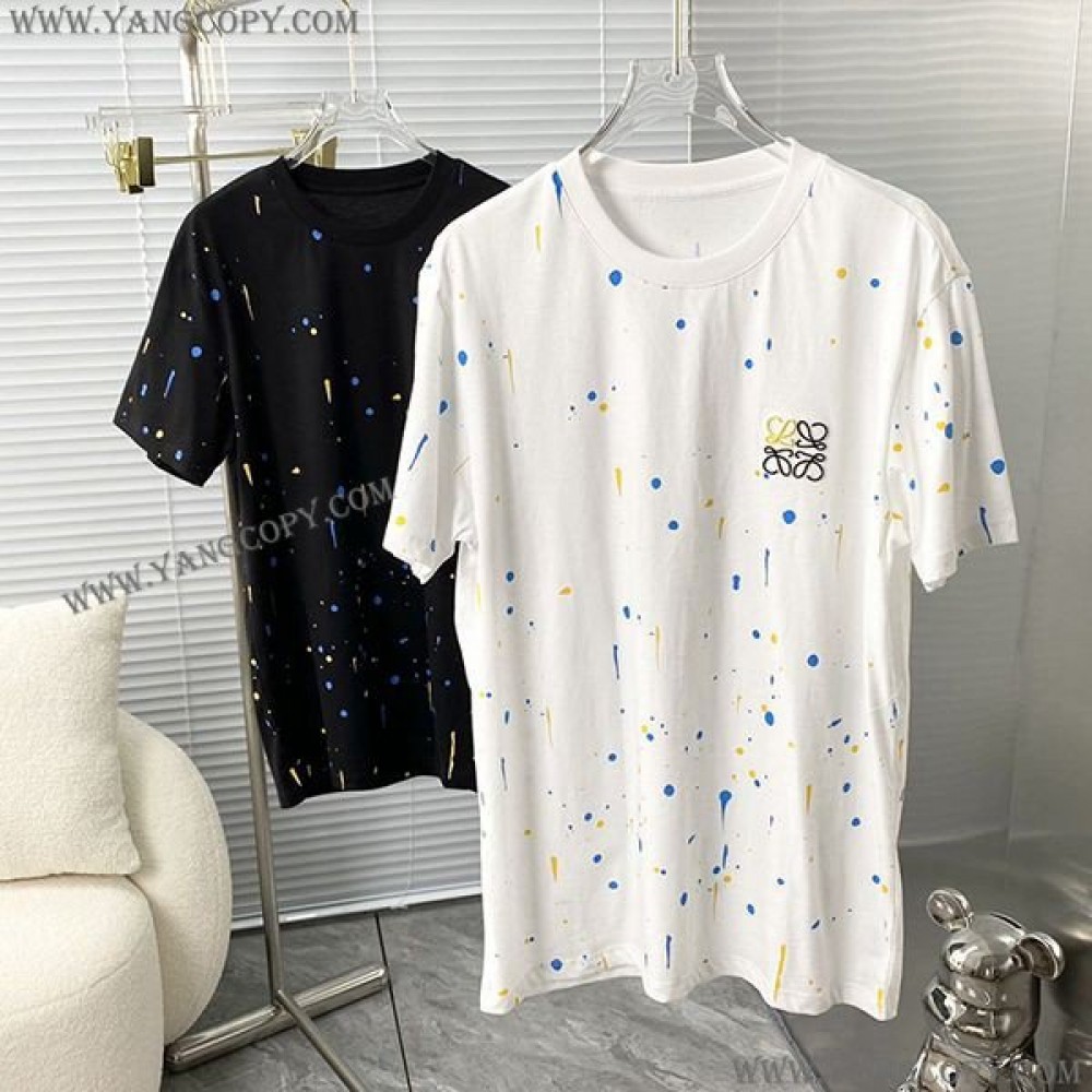 ロエベ スーパーコピー  プリント クロップド T シャツ lou45765