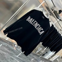 バレンシアガ 偽物 ロゴ オーバーサイズ クルーネック スウェット bah36419